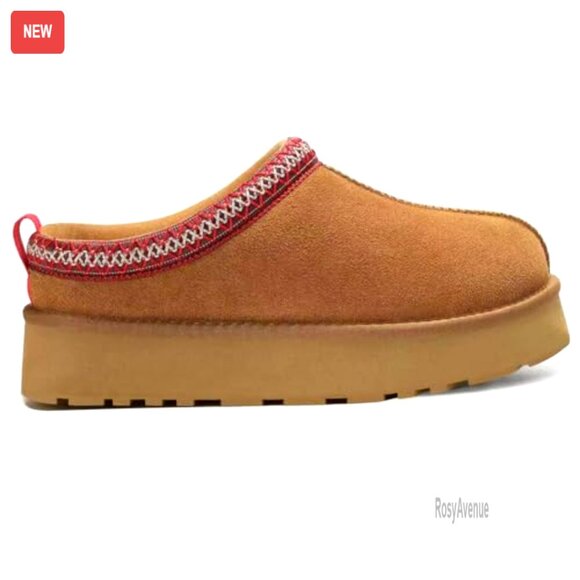 Platform Slipper Boots Fleece Lined Memory Foam Anti-Slip Indoor Outdoor - Picture 6 of 7